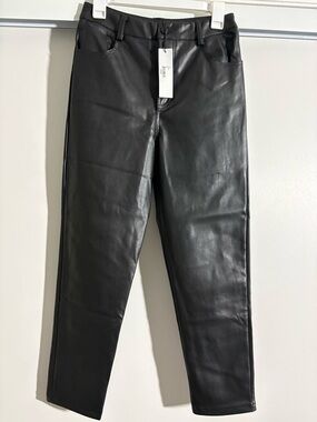 LBLC The Label Black Vegan Leather Pants with Brand Tag